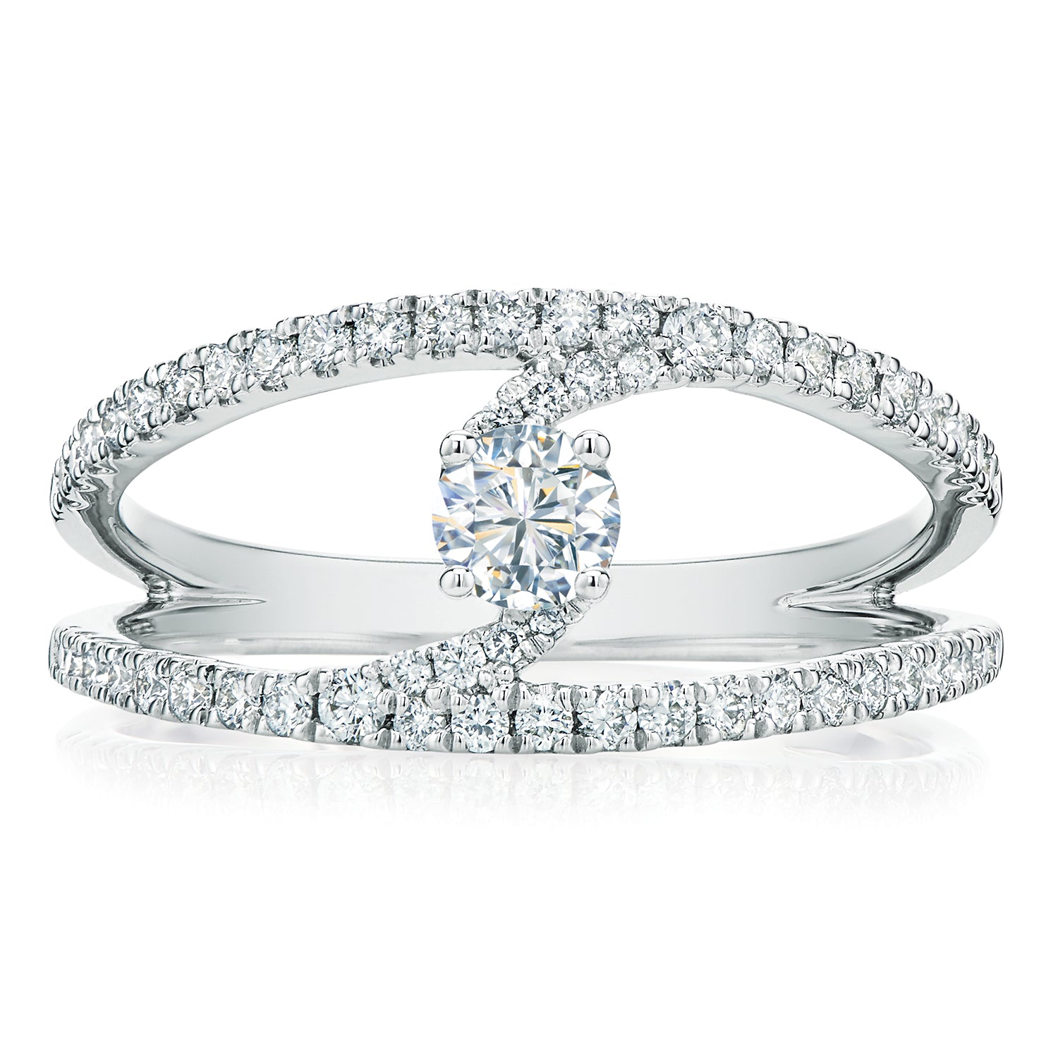 18ct White Gold Oval Diamond Ring 0.82ct at Segal's Jewellers